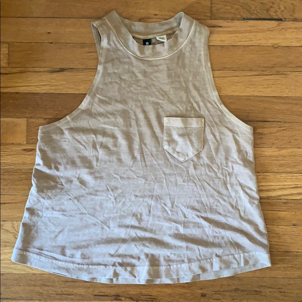 BDG mockneck tank top light orange xs